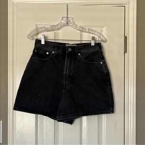Everlane The A-Line Denim Short - washed black - size  27